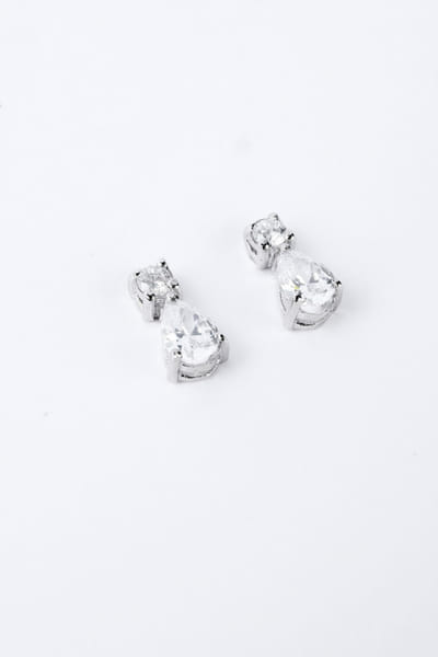 Ivory cubic zirconia studs