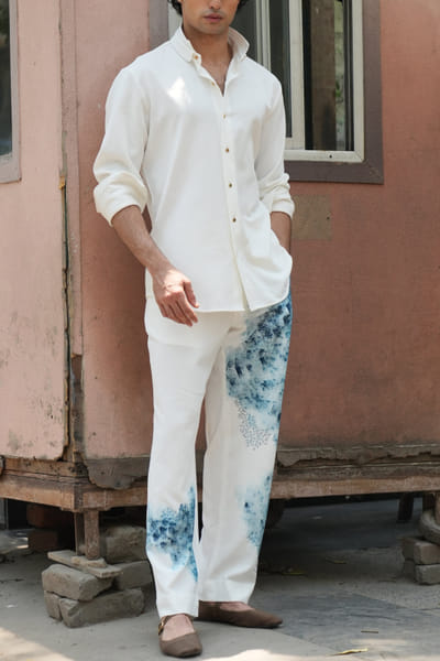 Ivory overshirt set