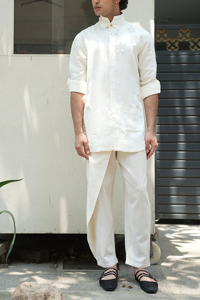 Ivory shirt and trousers