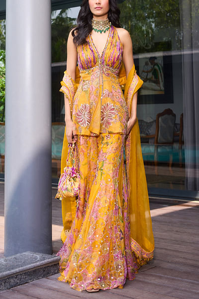Keasar floral printed sharara set