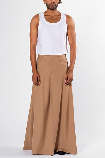 Khaki long skirt
