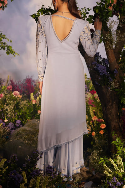 Miku Kumar Lavender tunic and sharara set MKUOCT24D123