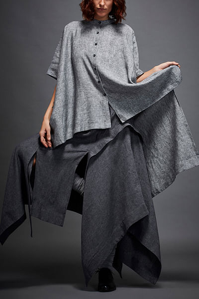 Light grey high-low shirt