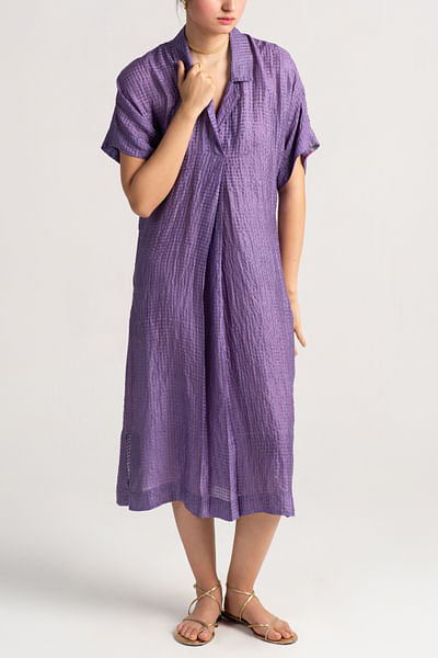 Lilac checkered dress