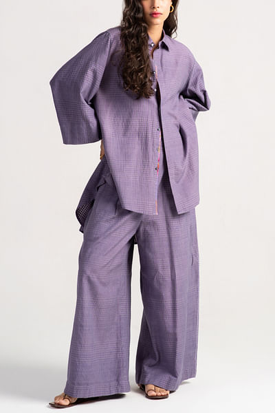 Lilac checkered trouser