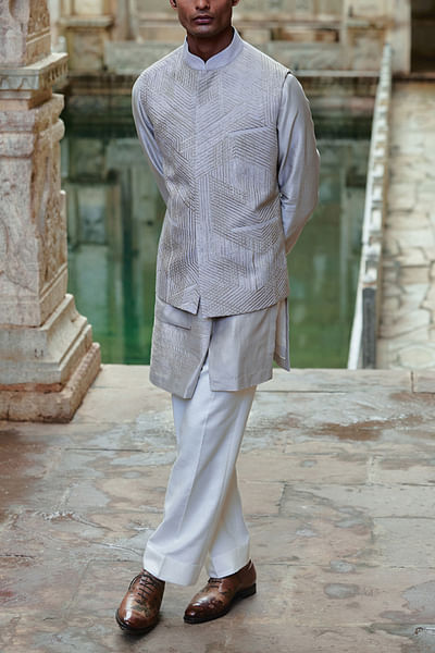 London fog embroidered front open jacket