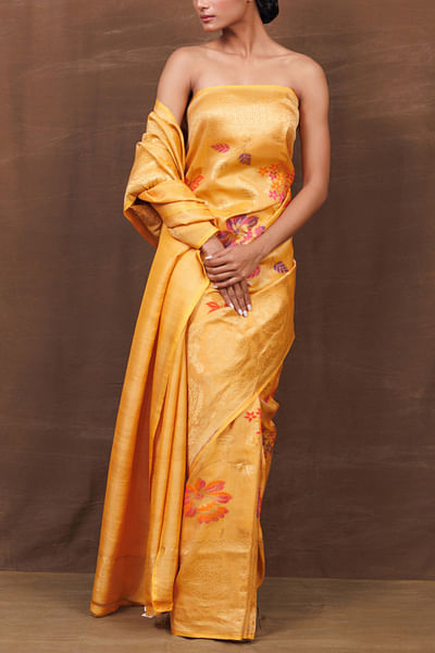 Mango handwoven banarasi pure silk sari