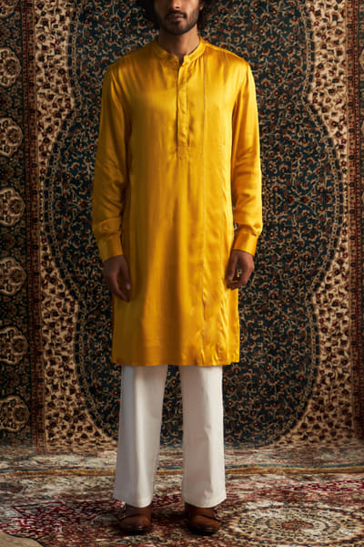 Marigold embroidered kurta set