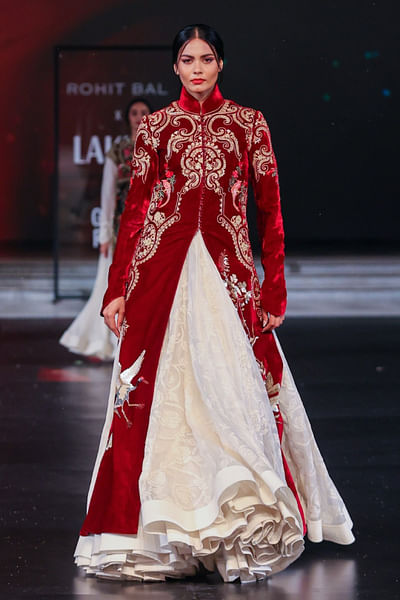 Maroon embroidered jacket