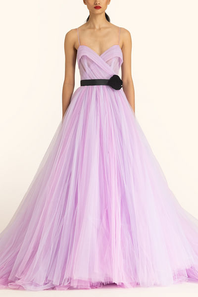 Mauve net gown