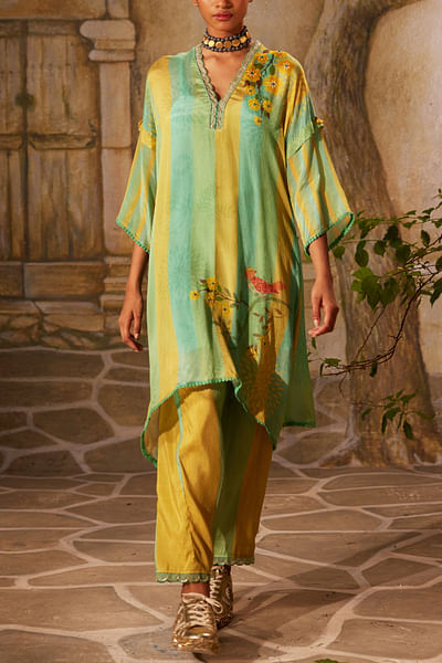 Mint floral printed co-ords
