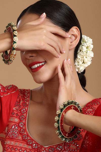 Multicolor meenakari bangles