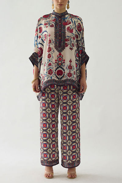 Multicolour artisanal print tunic