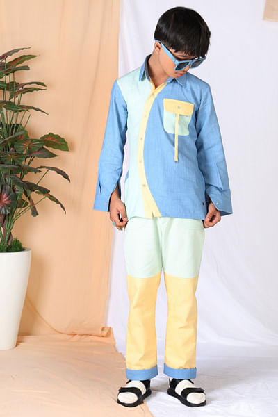Multicolour colour block co-ords