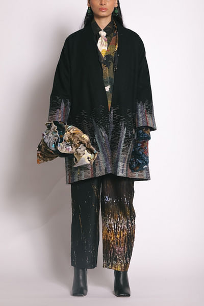 Multicolour embroidered jacket