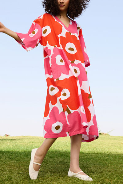 Multicolour floral Marimekko printed dress
