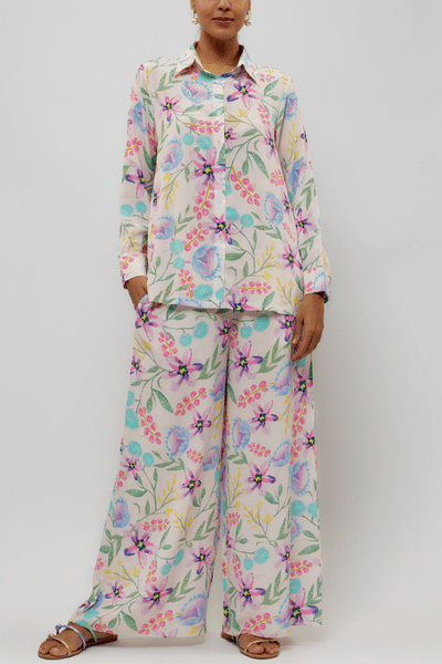 Multicolour floral printed co-ords
