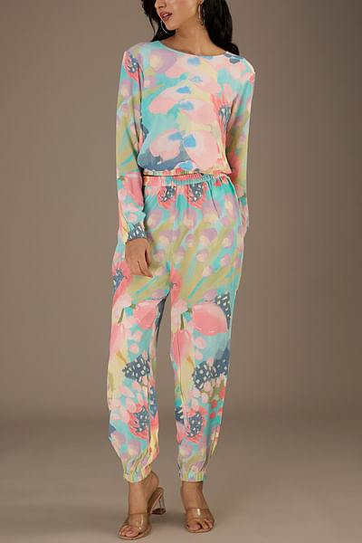 Multicolour floral printed co-ords