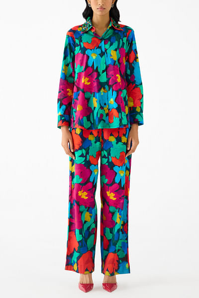 Multicolour floral printed co-ords