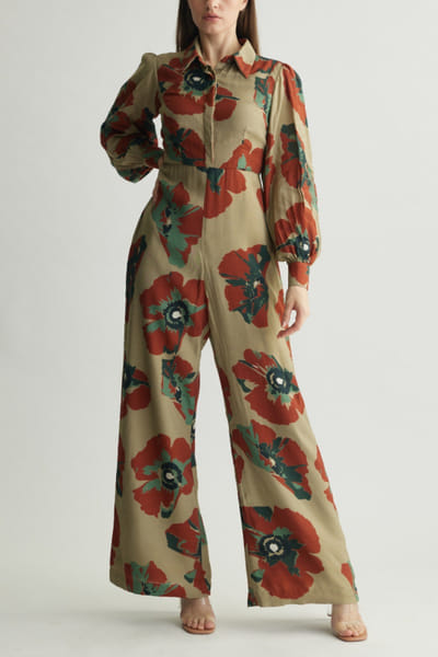 Multicolour floral printed jumpsuit