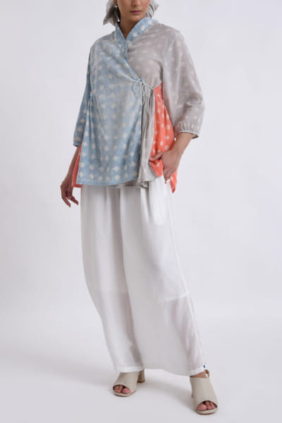 Multicolour geometric block print co-ords