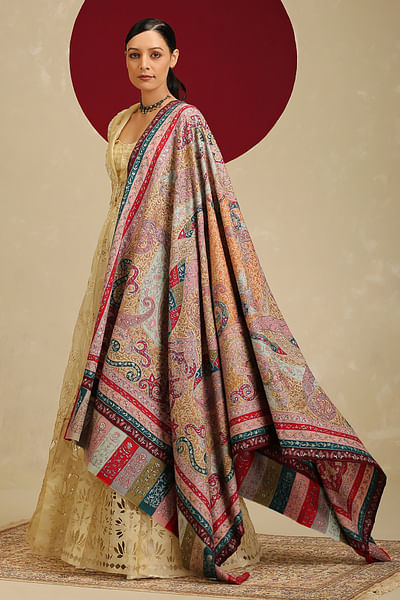 Multicolour kalamkari shawl