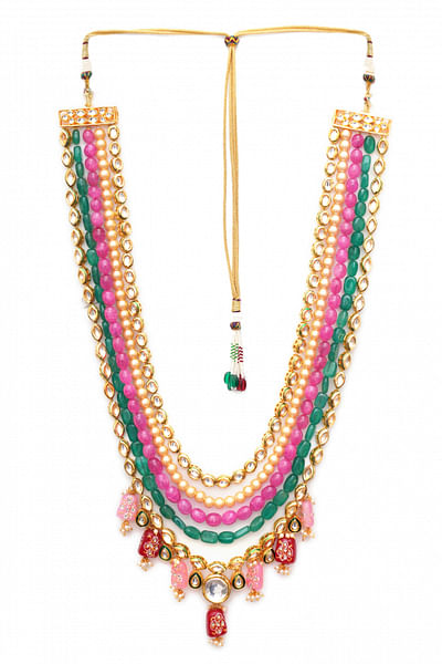 Multicolour kundan embellished necklace