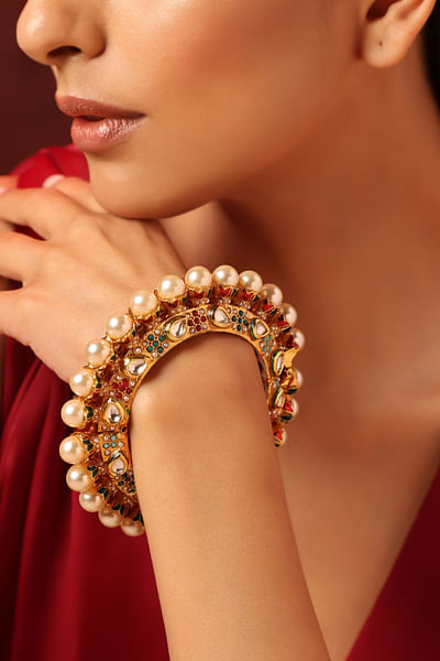 Multicolour kundan kada