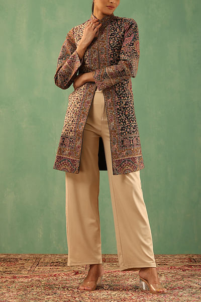 Multicolour paisley wool silk jacket