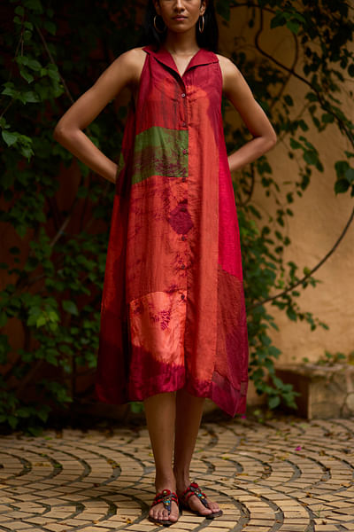 Multicolour patchwork dress