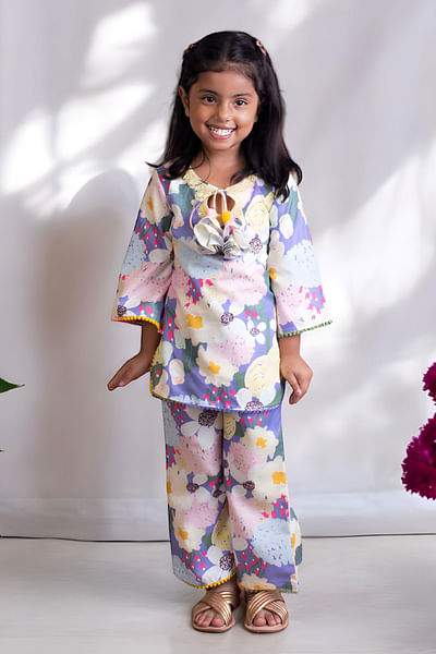 Multicolour printed kurta set
