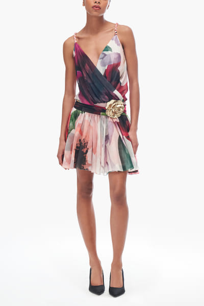 Gauri and Nainika Multicolour printed mini dress GAUJAN25D13194