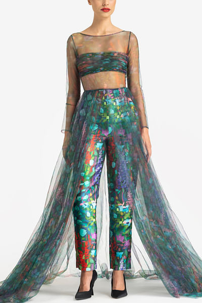 Multicolour printed pants