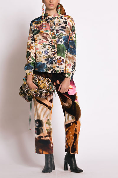 Multicolour printed pants