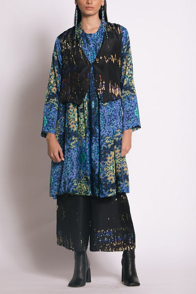 Multicolour printed waistcoat