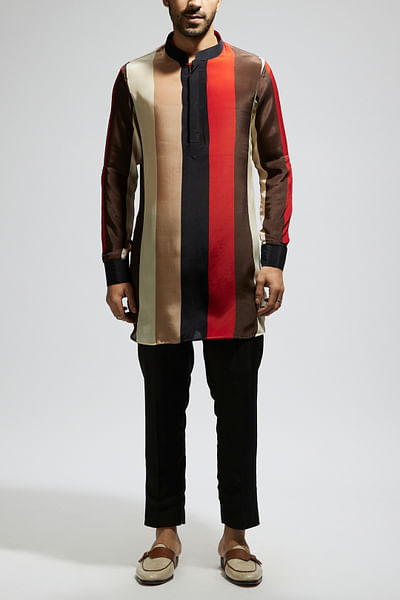 Multicolour stripe kurta