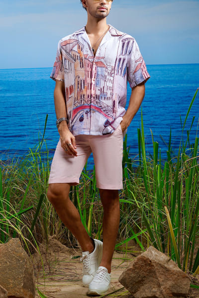 Multicolour venice printed shirt