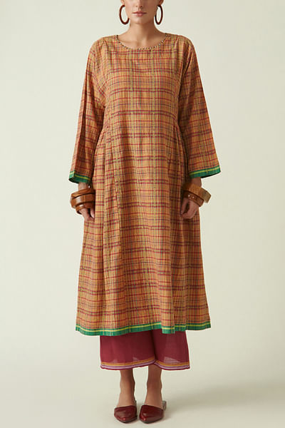 Mustard panelled dress