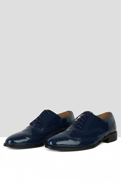 Navy lace-up brogues
