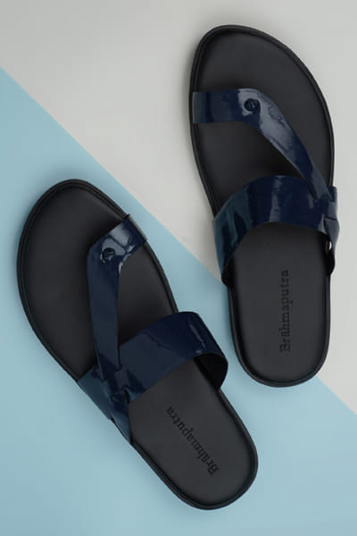 Navy strappy sandals