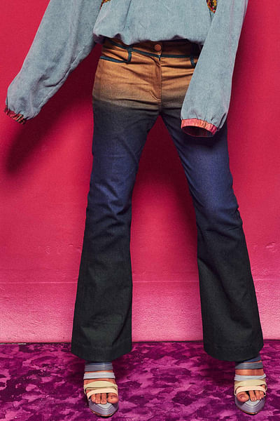 Ombre denim pants