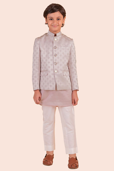 Onion pink printed jodhpuri set