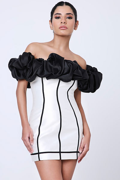 Pearl white accented dress
