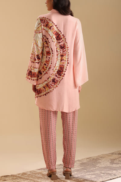 Soup by Sougat Paul Pink abstract printed co-ords SSPAUG2401