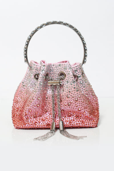 Be Chic Pink crystal embellished potli bag BECJAN25D115004