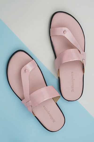 Pink strappy sandals