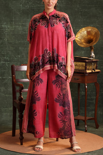 Soup by Sougat Paul Pink tropical print co-ords SSPAUG2427