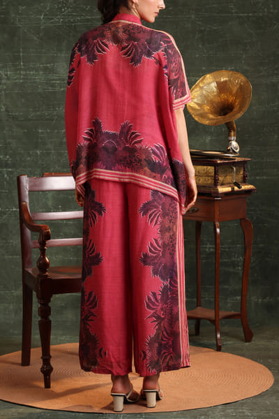 Soup by Sougat Paul Pink tropical print co-ords SSPAUG2427