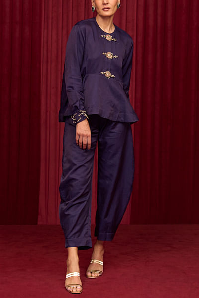 Purple embellished co-ords