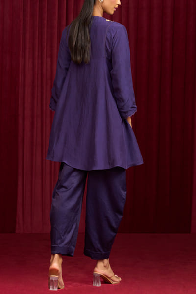 Ridhi Mehra Purple embroidered kurta set RMFNOV2428